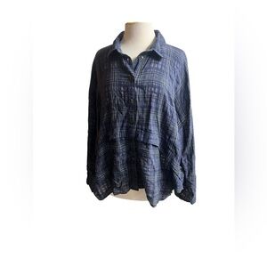 Dress to Kill blue and black plaid top